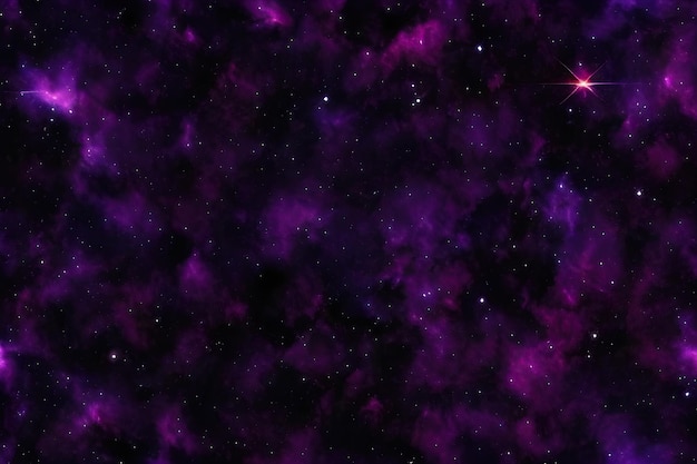 Space texture background stars in the night sky with purple pink and blue