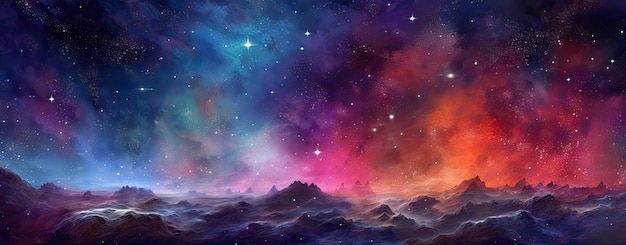 space and universe background web banner format