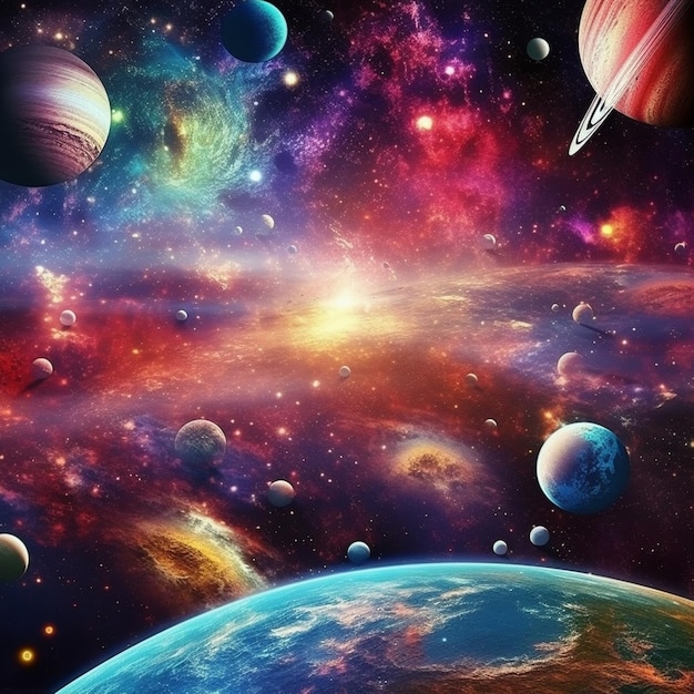 trippy outer space wallpaper