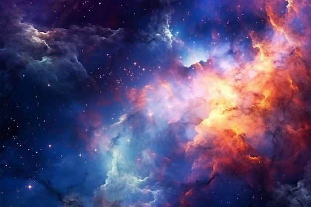 A space wallpaper with a nebula and stars