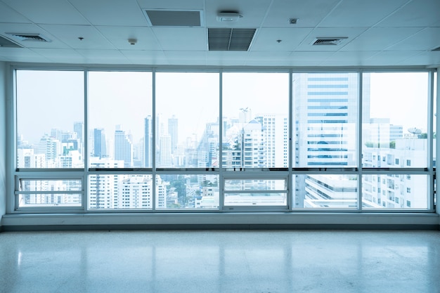 Space of white office in the city