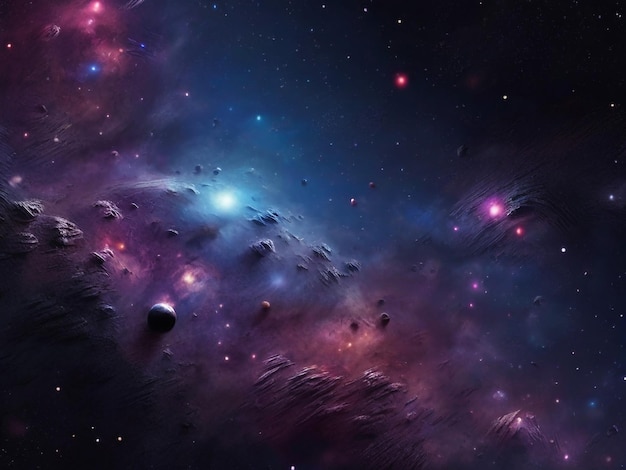 Photo a space with stars and nebula in the background