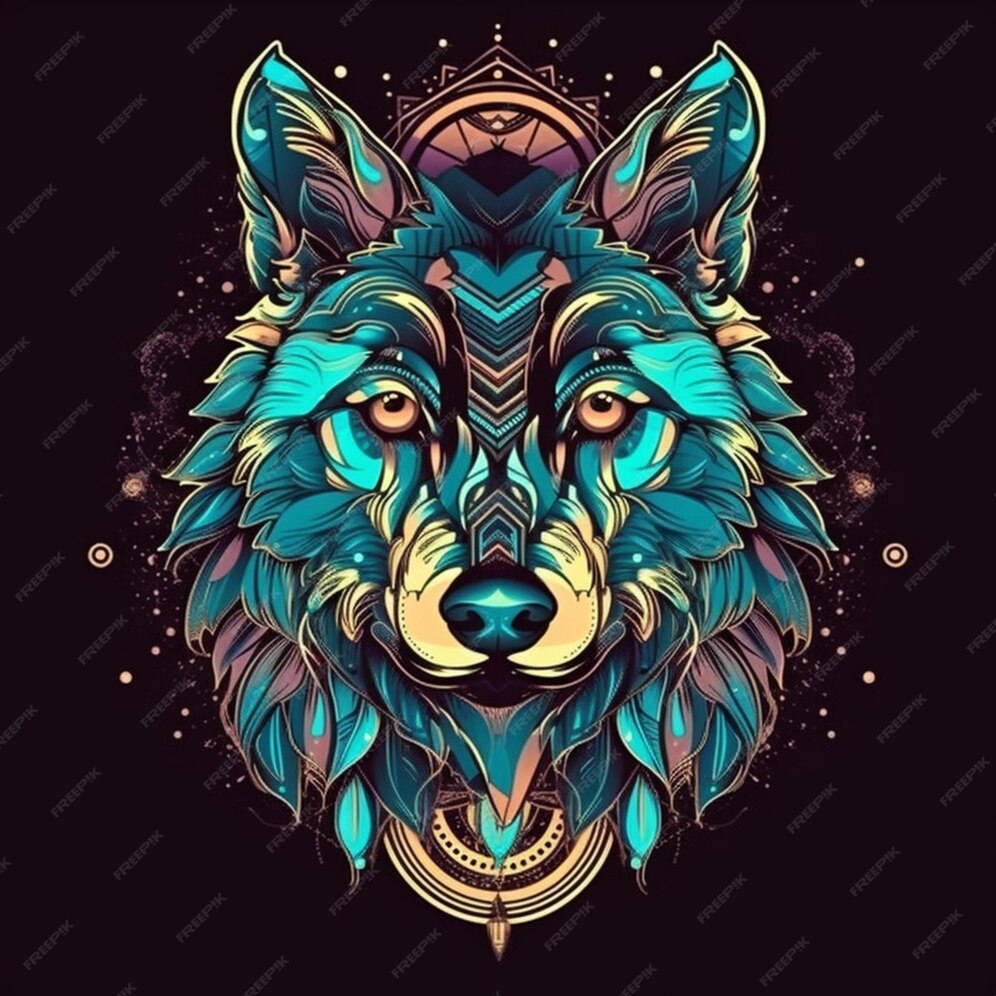 Premium AI Image | space wolf