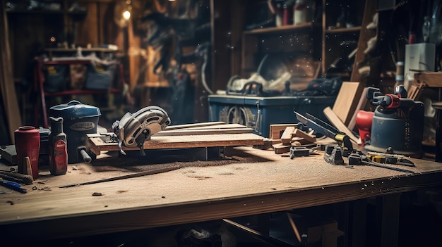 Space work table background