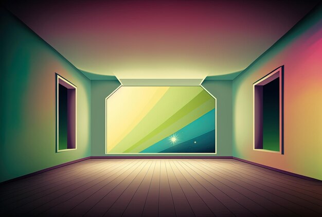 Space for your words and image in an empty room with a gradient abstract background