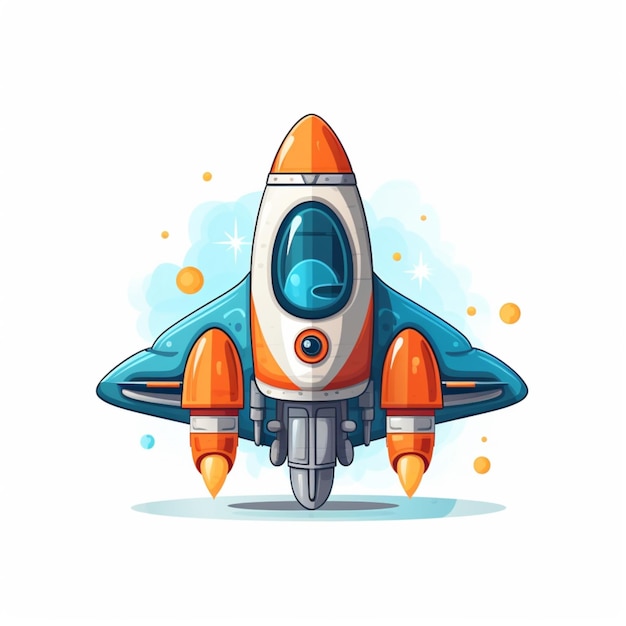 Foto spaceship clip art in stile cartone animato