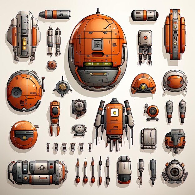 Photo spaceship game assets