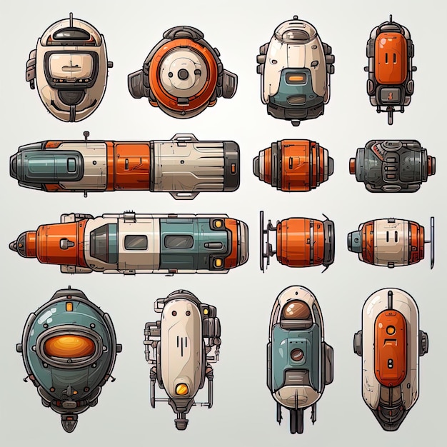 Photo spaceship game assets