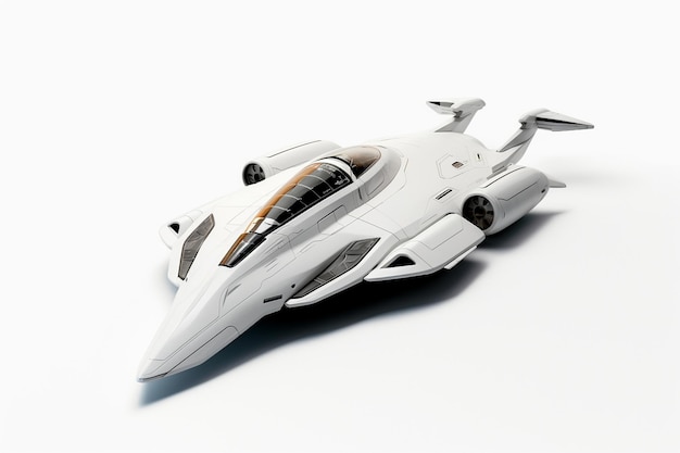 Spaceship White Background