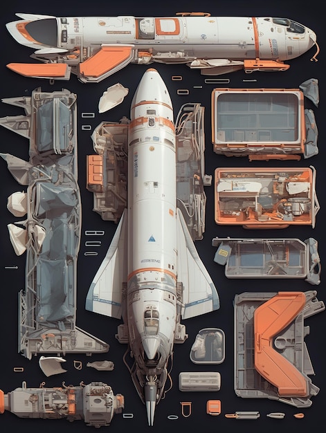 Foto spaceshuttle en component generatieve ai