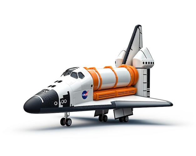 Photo spaceshuttle on white background