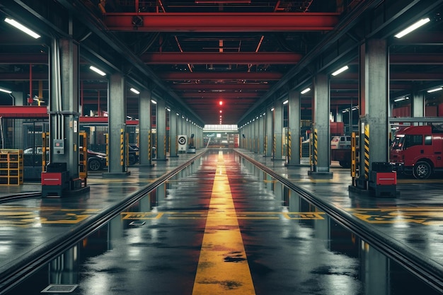 Spacious Automatic vehicle interior warehouse Generate Ai