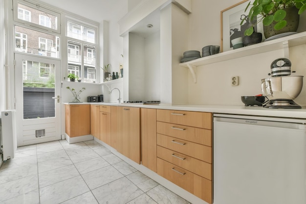 Spacious bright kitchen