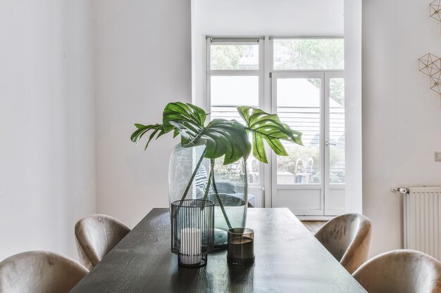 Spacious dining room of a luxury house