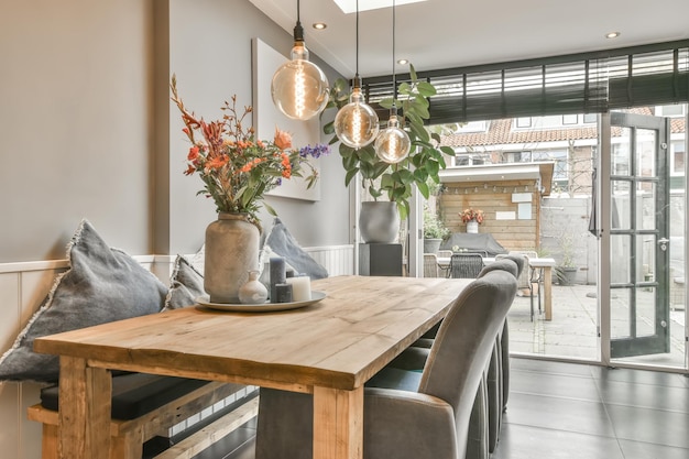 Spacious dining room