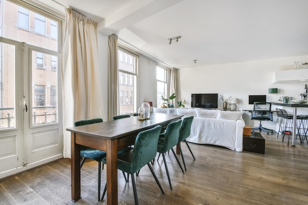 Spacious dining room