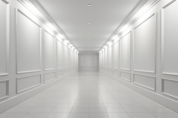Photo spacious large office blank corridor generate ai