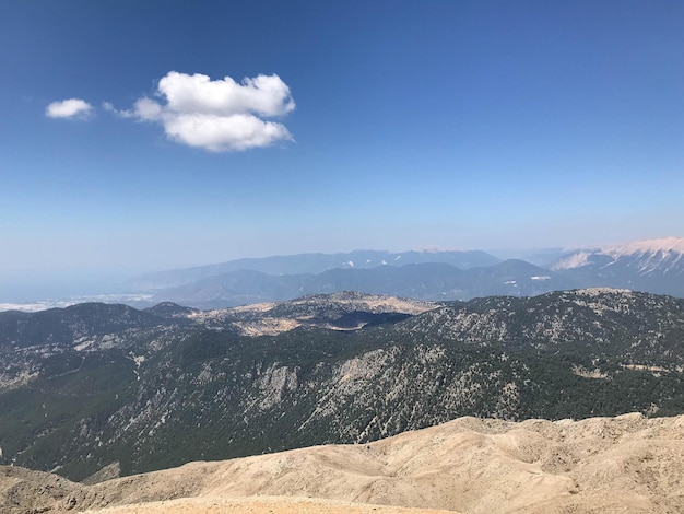 広々とした山の風景 アルザスの丘から谷への眺め