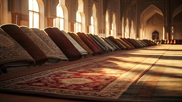 A Spacious Room Adorned With Numerous Rugs Ramdan