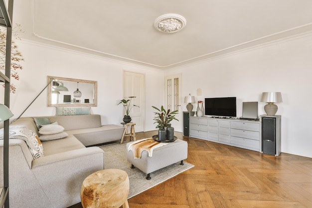 Spacious room in modern apartment