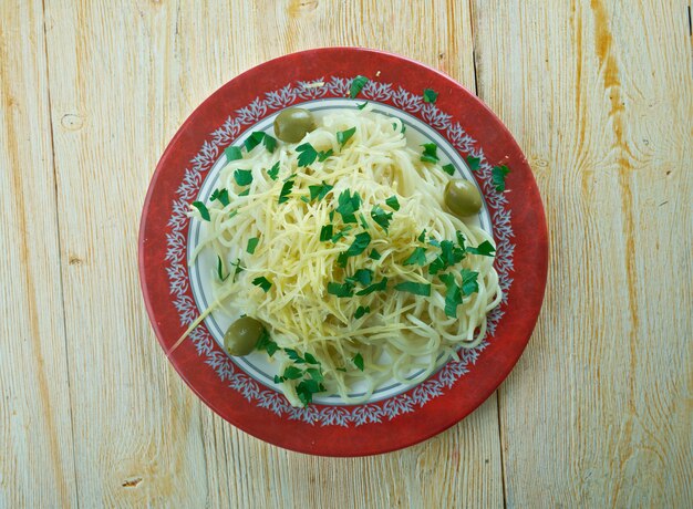 Spaghetti al pecorino - Spaghetti with cheese pecorino
