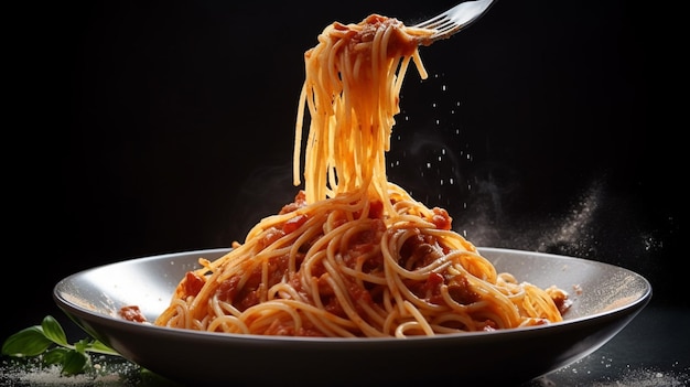 Photo spaghetti food