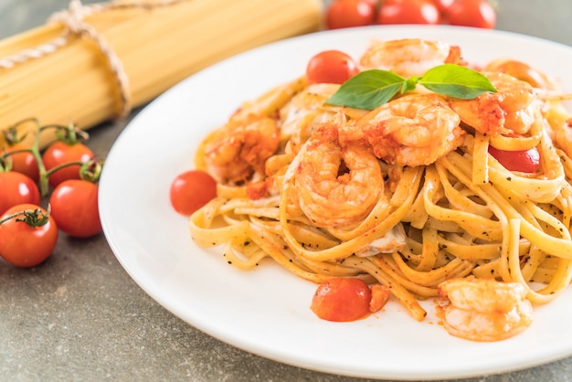 spaghetti met garnalen