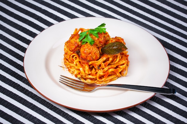 Spaghetti met gehaktballen