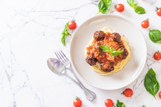 spaghetti met gehaktballen