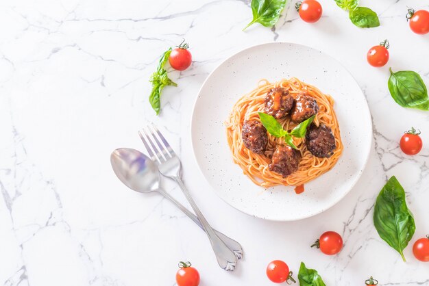 spaghetti met gehaktballen