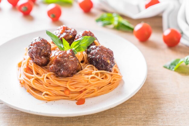 spaghetti met gehaktballen