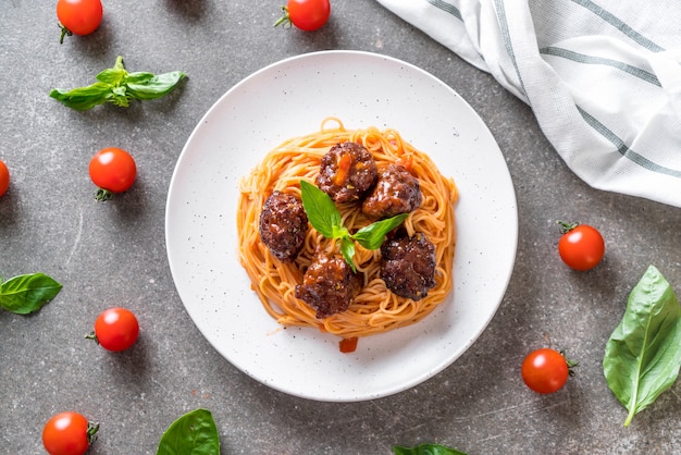 spaghetti met gehaktballen