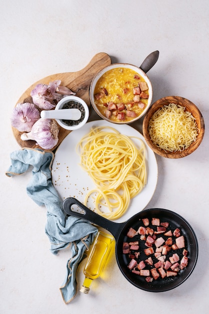 Spaghetti pasta alla carbonara