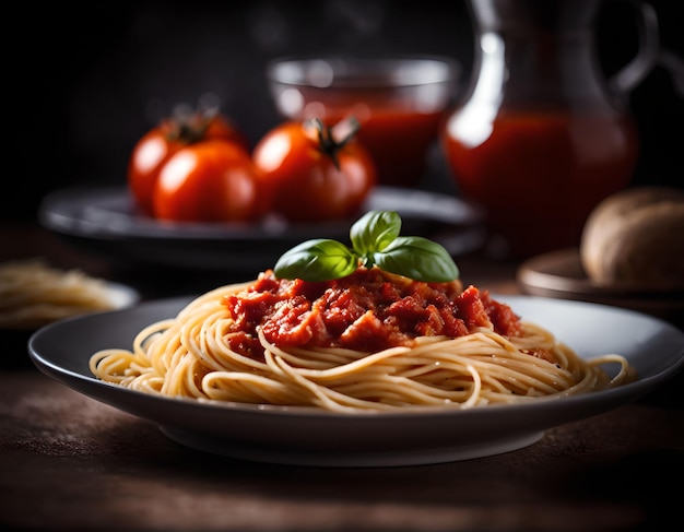 Макароны из спагетти с вкусным домашним томатным соусом