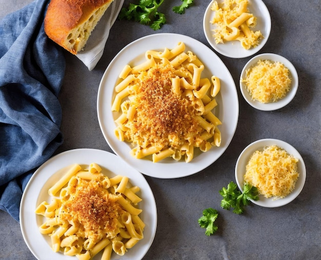 spaghetti pasta with parmesan cheese and basil in a plate