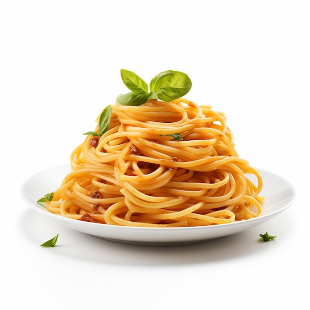 Spaghetti with white background high quality ultra