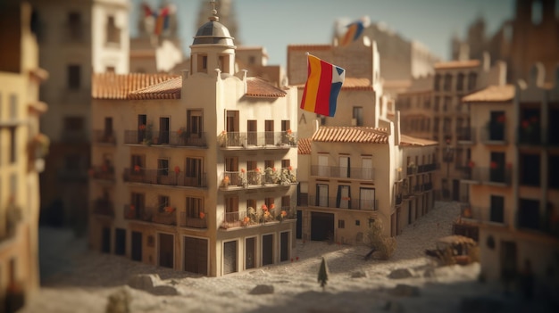 Spain city artwork ancient cultures architecture religion and famous places spatial concept art