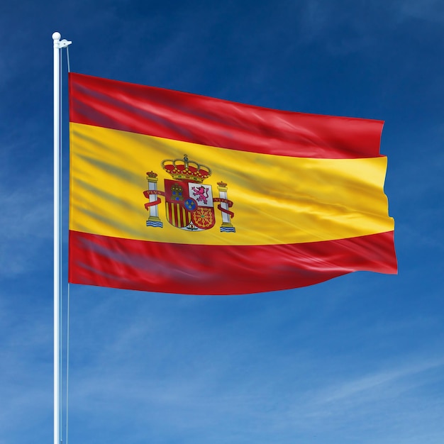 Spain Flag Flyinh