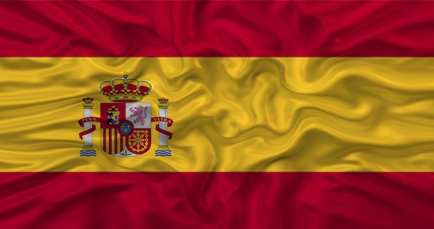 Spain national wave flag.