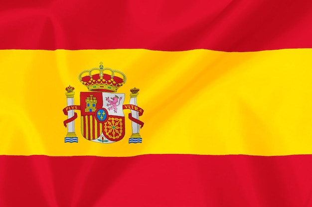 Photo spain realistic flag