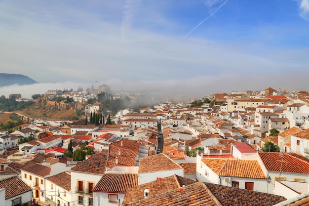 Spain Ronda streets and colonial architecture in historic city center