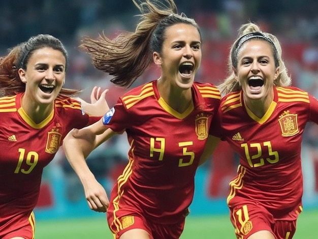 Spain's women's National Football Team victory in joyable moments