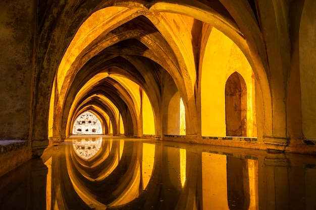 Spain, Sevilla, Alcazar. Los Banos de Dona Maria de Padilla.