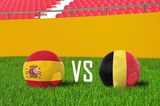 Spain vs belgium in stadium