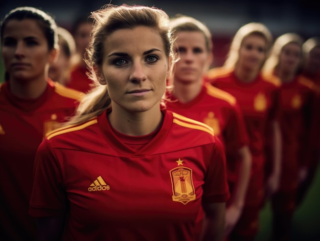 Foto vittoria della squadra nazionale di calcio femminile spagnola