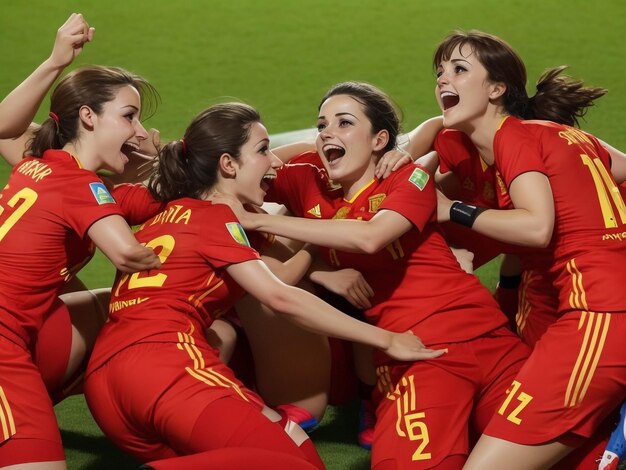 Photo spain women wining moment