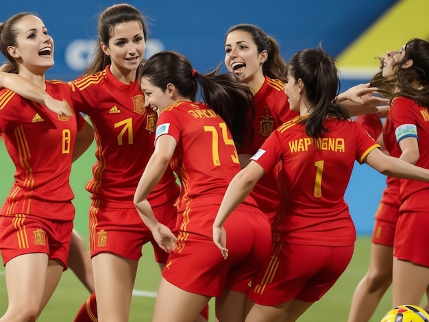 Photo spain women wining moment