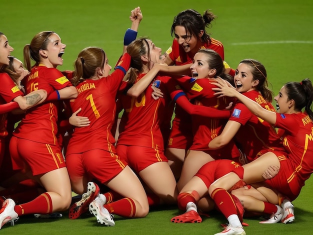 Photo spain women wining moment