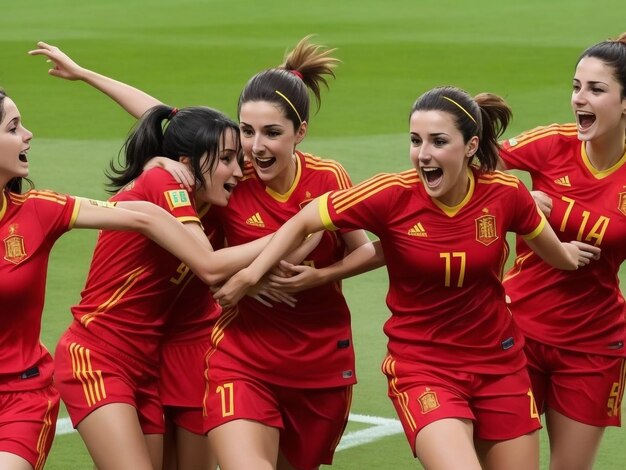 Photo spain women wining moment