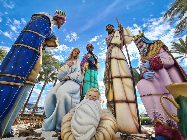 Foto il più grande presepio della spagna ad alicante durante il giorno